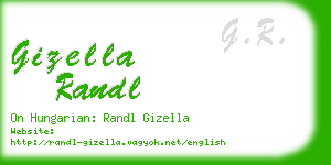 gizella randl business card